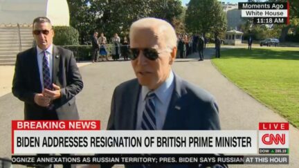 Joe Biden addresses Liz Truss resignation