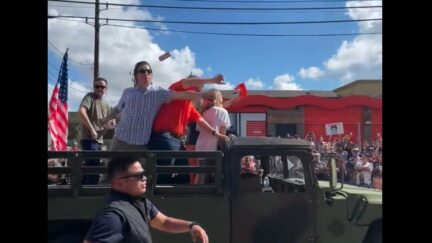 Ted Cruz gets beer thrown at him