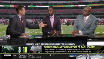 Adam Schefter Embarrassingly Recreates Kirk Cousins Shirtless With Chains  Around His Neck Prior To Monday Night Football