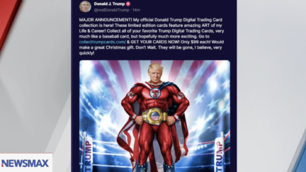 'It's a Digital Trading Card... There You Go': Newsmax TV's Coverage of Trump's Underwhelming Announcemnt is Priceless