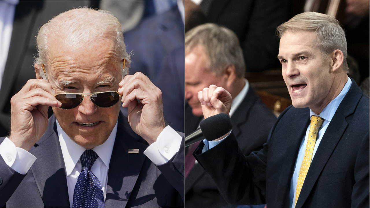 JUST IN Republican Jim Jordan Announces Probe Into Biden Classified Documents Case — With Defense of Trump AP photo split image