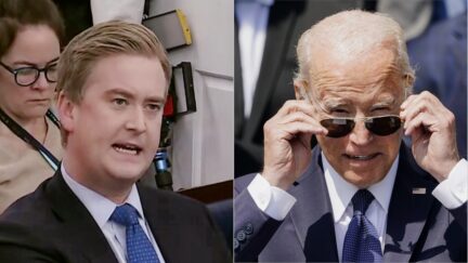WATCH Peter Doocy Asks If Biden Lied About Hunter — Seconds After Joking He'd Name His Baby After POTUS During Briefing AP Photo split