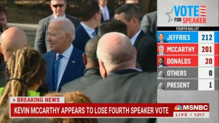 MSNBC's Chris Jansing Calls 'Juxtaposition' of Biden and McCarthy Mess Huge Win for Dems