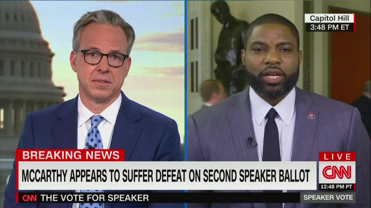 CNN's Jake Tapper covers Kevin McCarthy votes