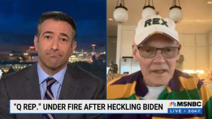 Ari Melber (left) and James Carville (right)