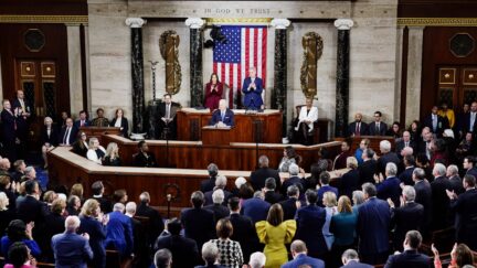 President Joe Biden is applauded after he delivered the State of the Union address to a joint session of Congress at the U.S. Capitol, Tuesday, Feb. 7, 2023, in Washington.