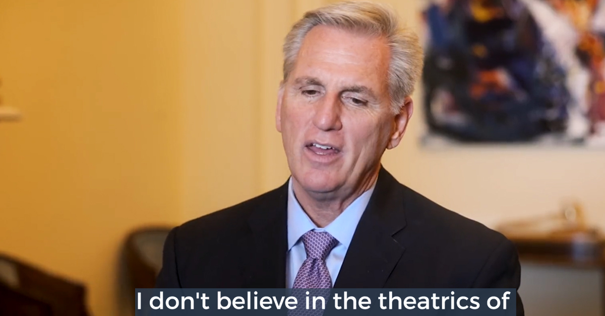 Kevin McCarthy Says He Won’t Copy Pelosi’s ‘Childish Games’ and Rip Up Biden’s Speech at State of the Union