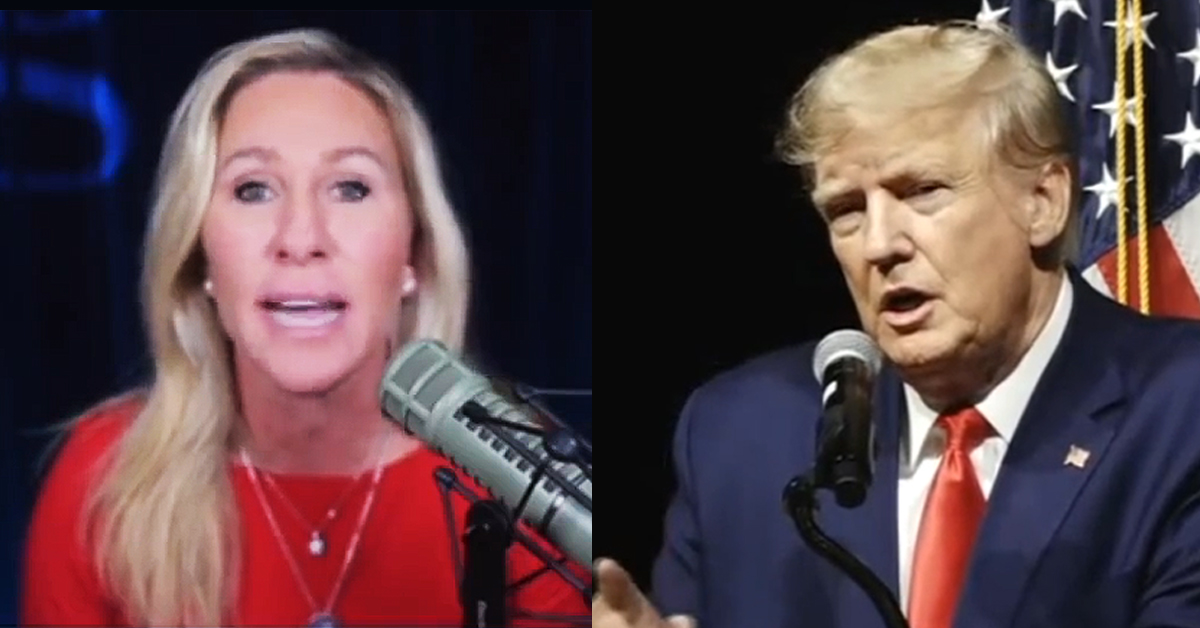Marjorie Taylor Greene and Donald Trump