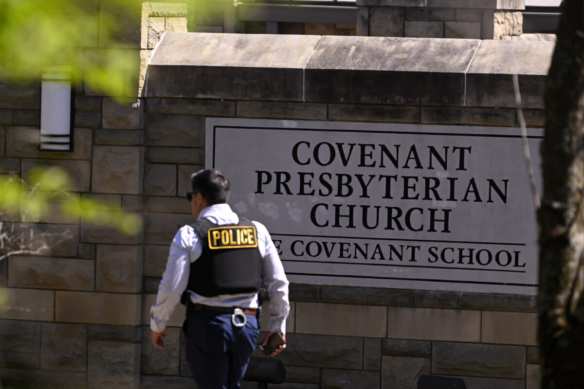 The Covenant School after a shooting in Nashville