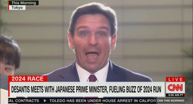 Ron DeSantis Appears Caught Off Guard By Question of Trump's Rising Poll Numbers