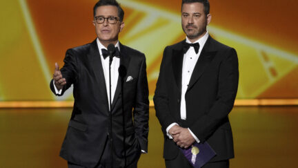 Stephen Colbert and Jimmy Kimmel