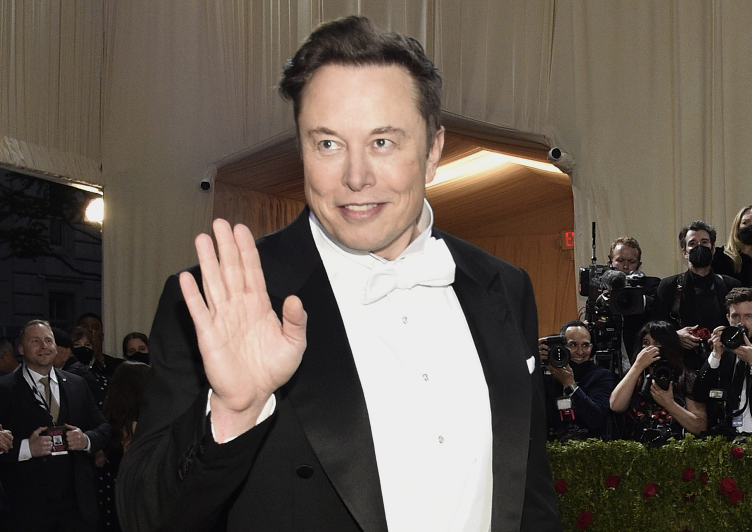 Elon Musk in tuxedo