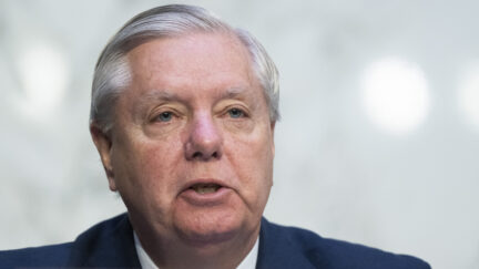 Ranking members Lindsey Graham, R-S.C., speaks during a Senate Judiciary Committee hearing on Russia's actions during the war with Ukraine, Wednesday, April 19, 2023, on Capitol Hill in Washington.