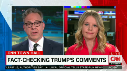 'More Lies Than I Can Count!' Shellshocked Jake Tapper Marvels At Reporter's First Try Fact-Check of Trump Town Hall