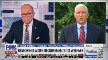 Larry Kudlow and Mike Pence