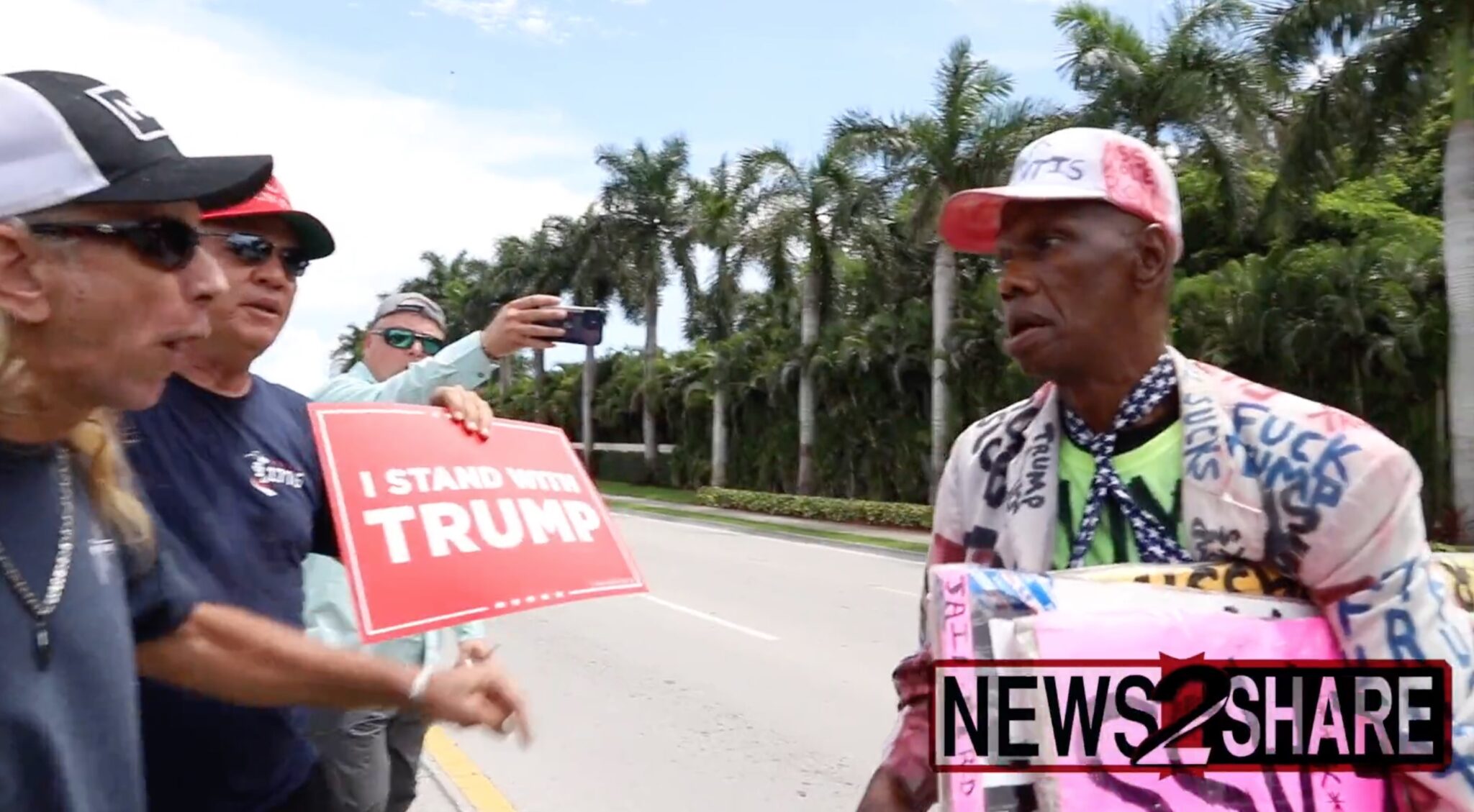 Trump Supporters Gang Up on Protester Ahead of Arraignment in Florida: ‘Get the F*ck Out of Here!’ (mediaite.com)