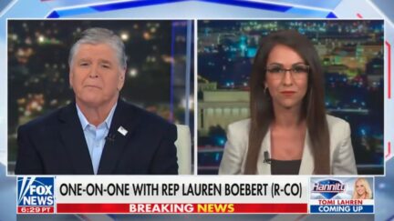 Sean Hannity and Lauren Boebert