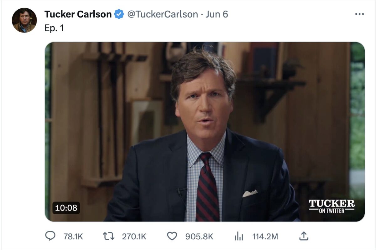 Did 110 Million People Watch Tucker Carlson's New Twitter Show?