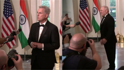 WATCH Reporters Ask GOP Leaders How It Feels To Be At Star-Studded State Dinner With Hunter Biden and Merrick Garland