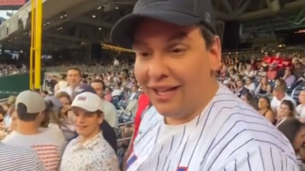 Rep. George Santos at the Congressional Baseball Game