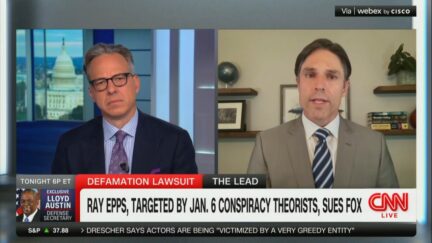 Jake Tapper and lawyer Michael Teter