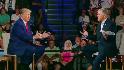 Crowd Cheers As Trump Can't Stop Torpedoing Hannity's Effort To Get Republicans To Use Early and Mail Voting