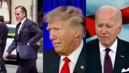 Hunter Biden Trump Joe Biden split image