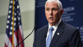 Republican presidential candidate former Vice President Mike Pence speaks at St. Anselm College, Wednesday, Sept. 6, 2023, in Manchester, N.H.