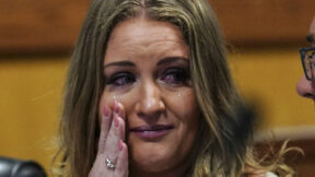 Jenna Ellis cries during her court appearance to enter a guilty plea