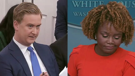 Peter Doocy Asks Karine Jean Pierre About Idea of Speaker Donald Trump