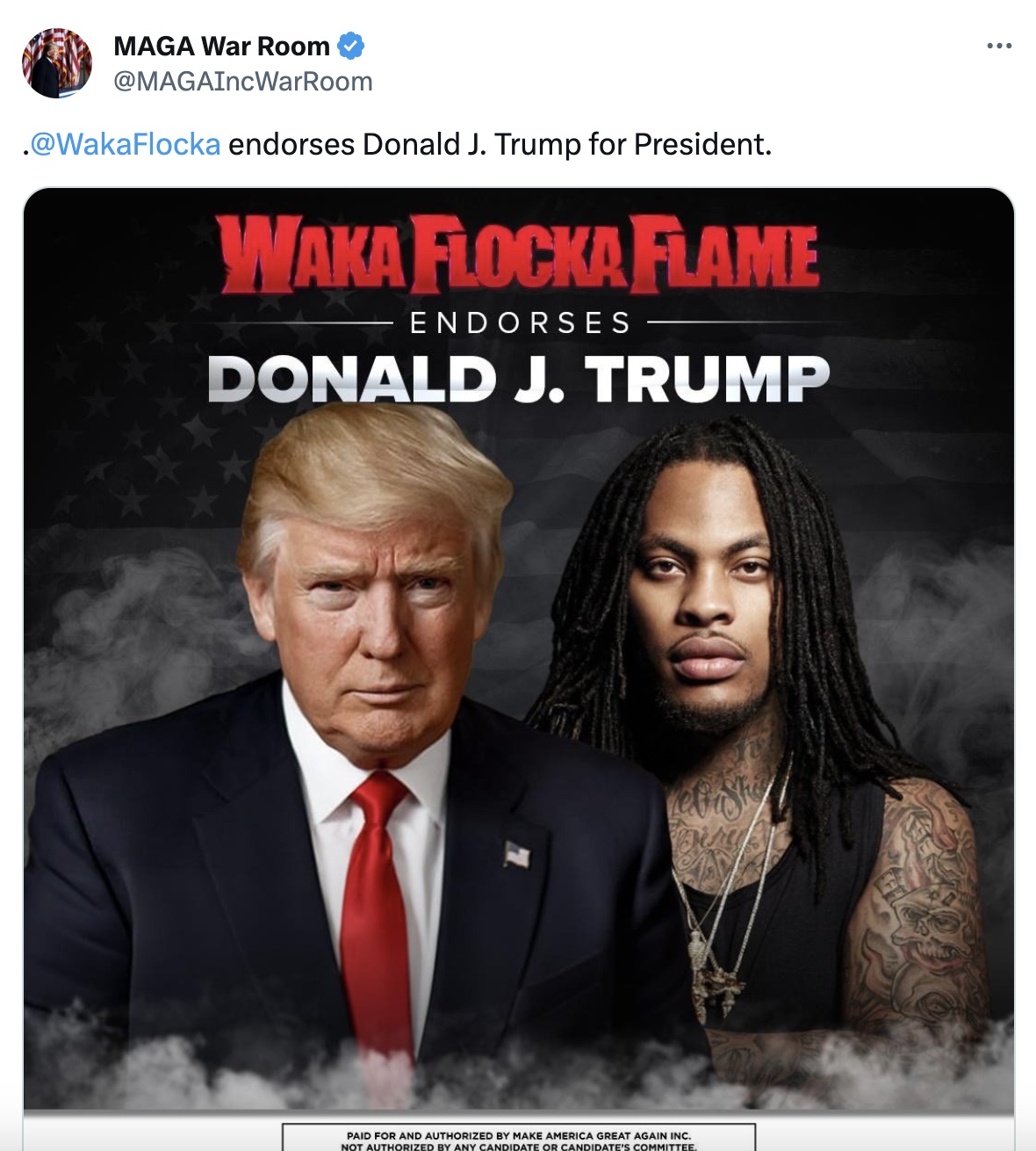 Trump Campaign Champions Waka Flocka Flame Endorsement