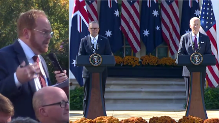 Reporter Asks If Republican 'Dysfunction' Is Ruining America's World Reputation at Biden Joint Presser