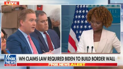 Peter Doocy and Karine Jean-Pierre