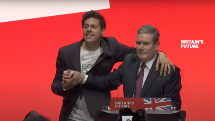 Keir Starmer Glitter Protest