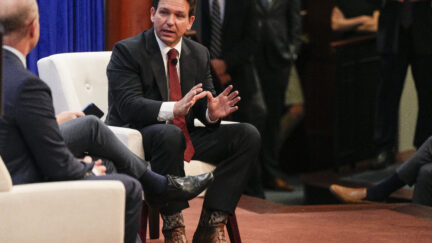 Ron DeSantis wearing cowboy boots