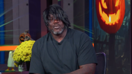 Shaquille O'Neal dressed up as Jimmy Butler for Halloween