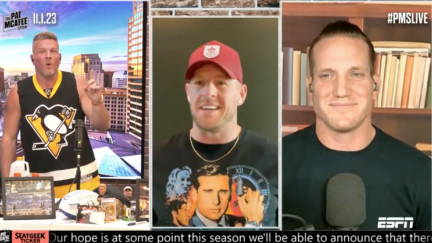 Pat McAfee addresses rumor he was taken off the air by ESPN over Aaron Rodgers' vaccine comments