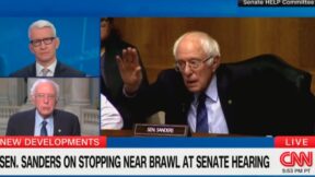 Bernie Sanders and Anderson Cooper