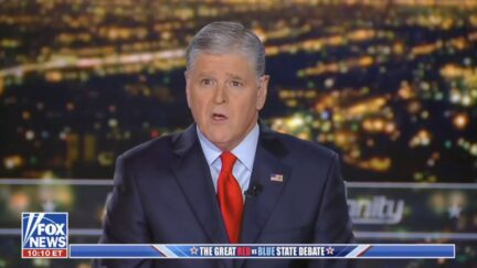 This is an image of Fox News host Sean Hannity, not a potted plant.
