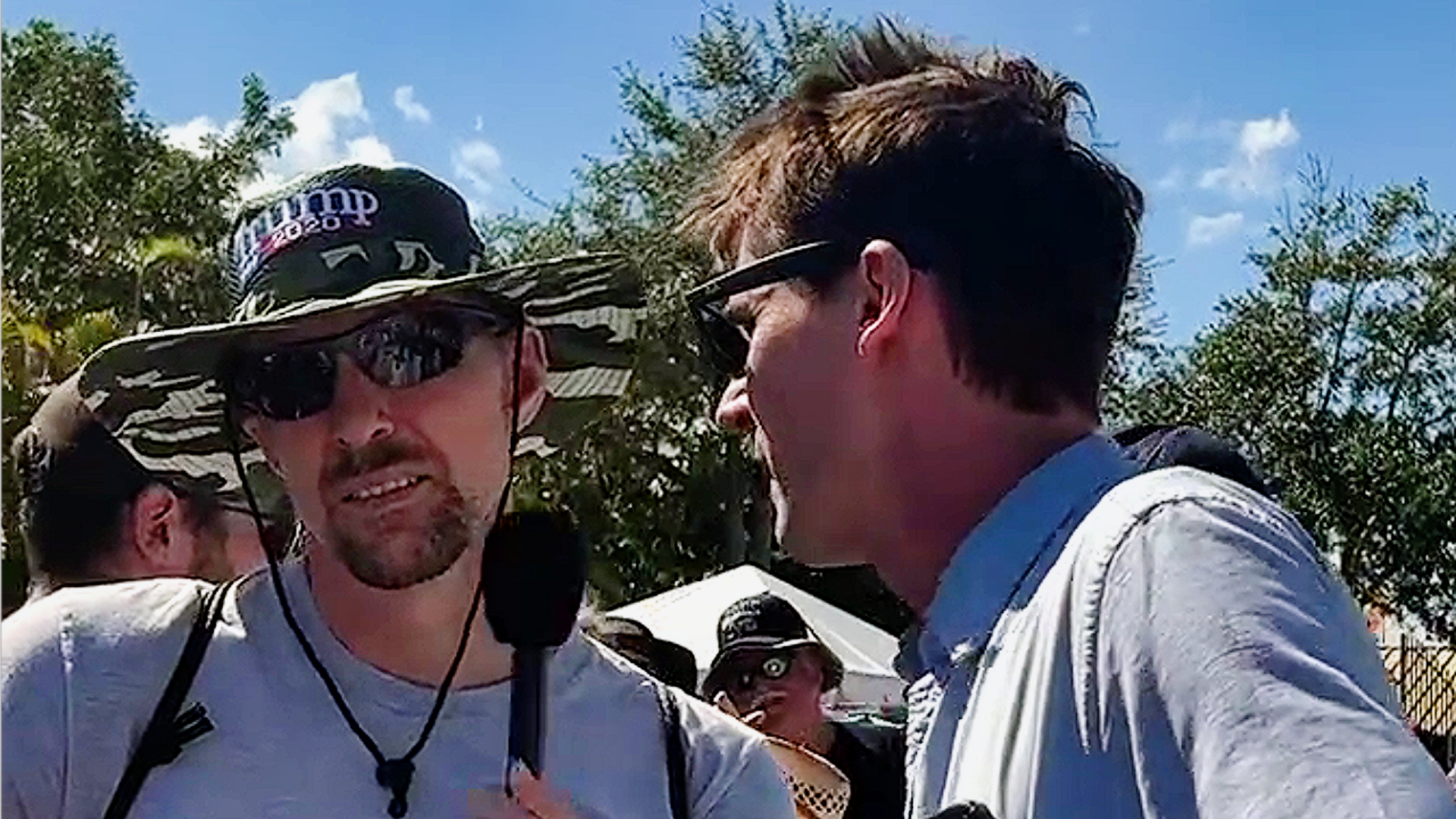 ‘We Never Went to the Moon!’ Trump Fan At Rally Stuns Interviewer — And 1,000 Percent Could Be Nic Cage In Disguise