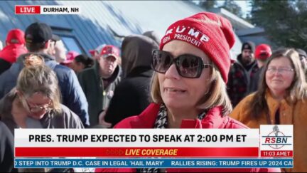 Woman Outside Trump Rally Says 'We've Been Under Evil Control' and 'Trump Exposed The Evil'