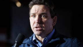 Ron DeSantis looking unhappy