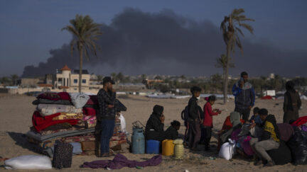 Palestinians arriving in south Gaza