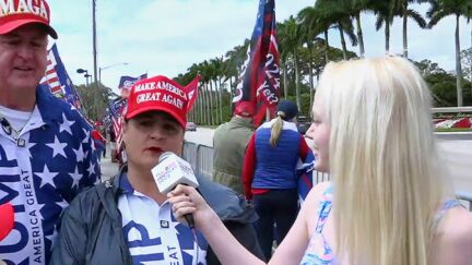 'He's Such a Humble Man!' Woman At Trump Rally Across From Mar-a-lago Says She Loves Trump Because 'He Is One Of Us!'