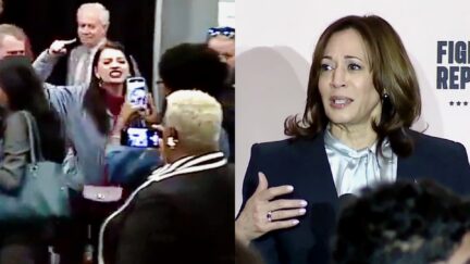 'Kamala! Kamala! Kamala!' Crowd Shouts Down Protester Screaming About 'Genocide!' During VP's Abortion Rights Speech