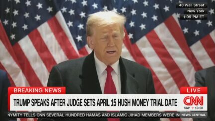 Donald Trump at a New York press conference