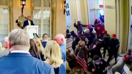 1 Trump — Whose Fans Smeared Feces In Capitol During Riot — Jokes Biden Defecated On Oval Office Desk At Closed-Door Event