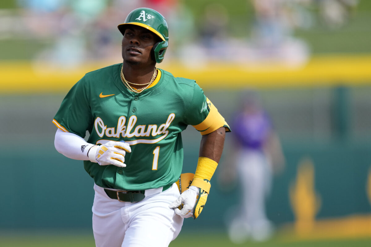 Oakland A's outfielder Esteury Ruiz