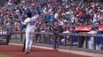 Jorge Lopez throws glove into stands
