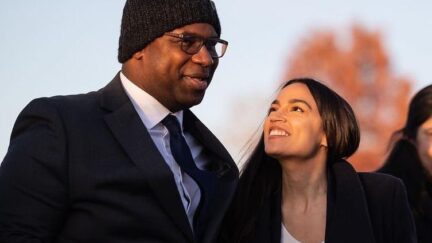 Reps. Jamaal Bowman and Alexandria Ocasio-Cortez